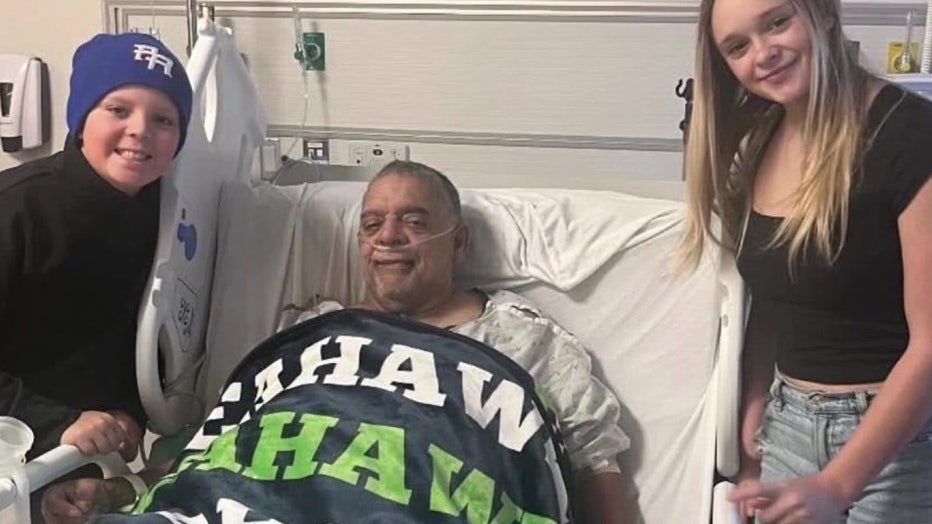 army veteran cheers on the Seattle Seahawks ahead their super bowl appearance next sunday