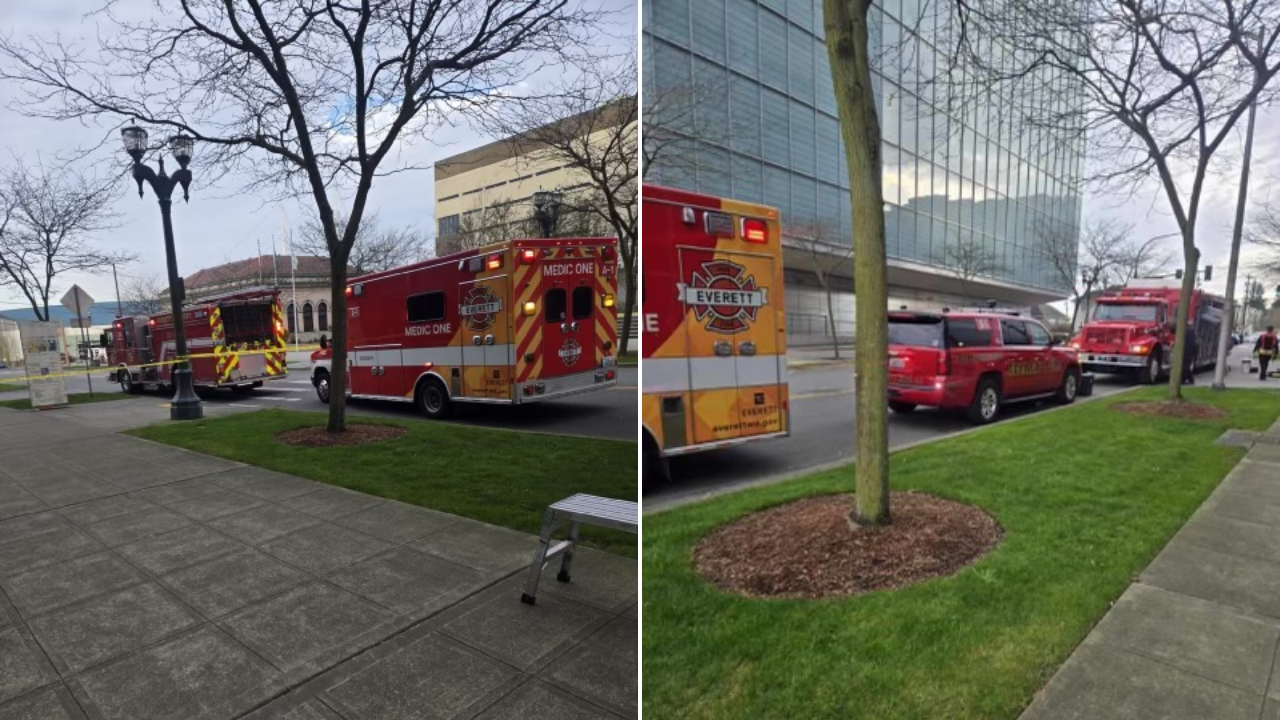Two Everett, WA buildings evacuated over 'suspicious substance' in ballot box