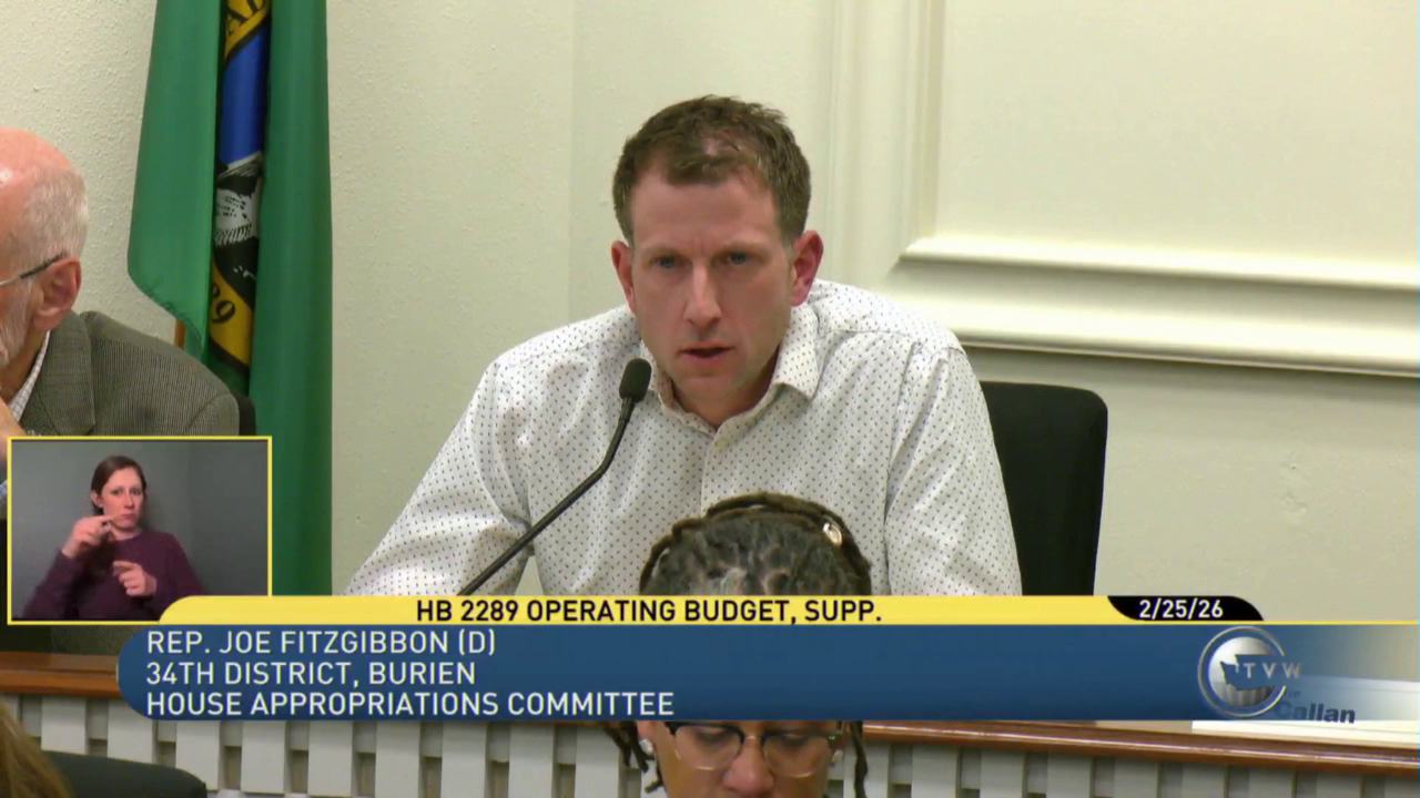 WA Rep. Joe Fitzgibbon apologizes for drinking before House committee meeting