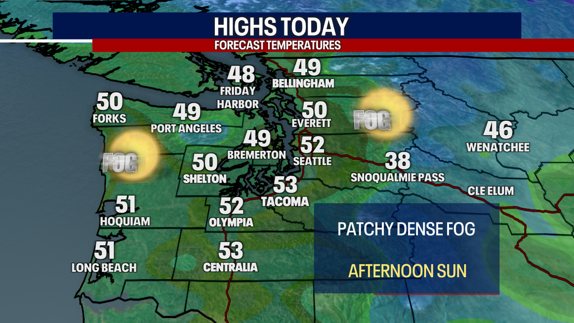 Seattle weather: Cloudy start with afternoon sun Thursday, rain returns Friday