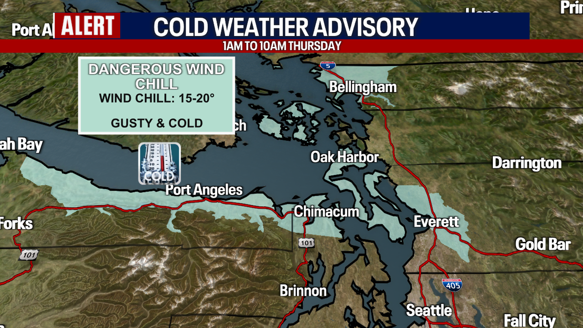 Seattle weather: Chilly start Thursday with drier skies