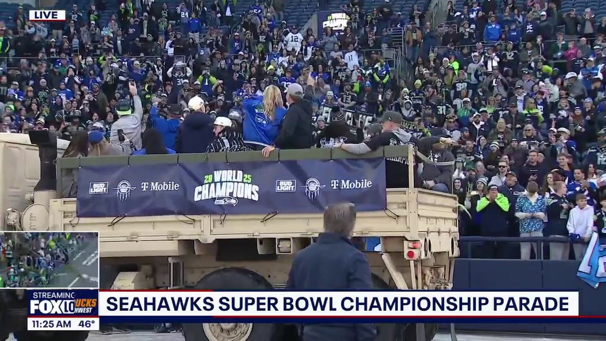 LIVE Seahawks Super Bowl parade: Video, highlights, more from downtown Seattle