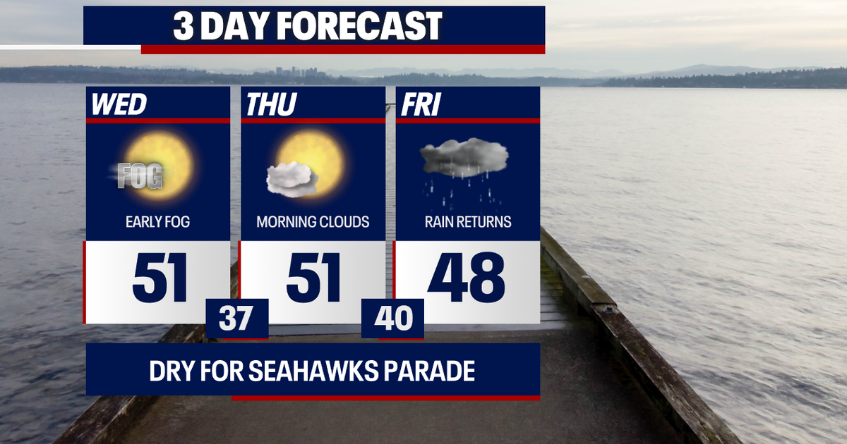 Wetter weekend ahead in Seattle for Valentine's Day