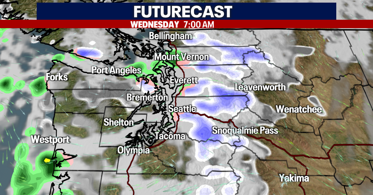 Seattle weather: Rain/snow mix possible again Wednesday