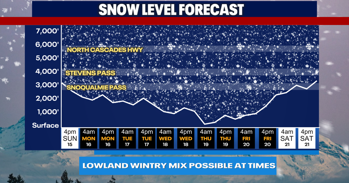 Seattle Weather: Pockets of lowland wintry mix possible this week