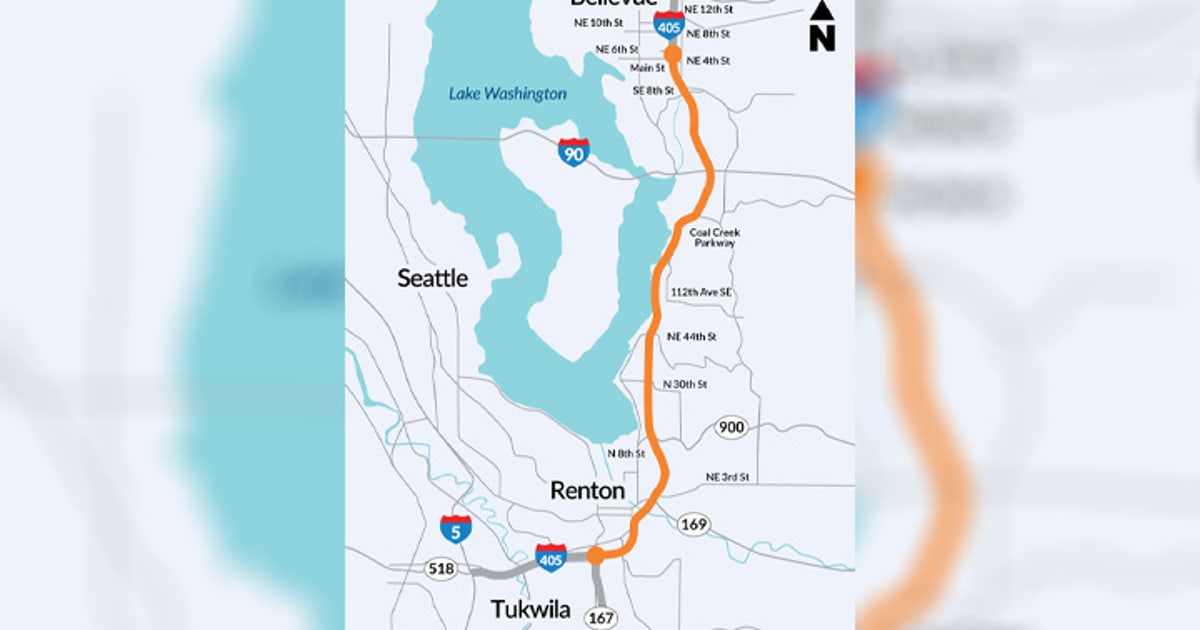 Overnight northbound I-405 closure in Bellevue for sign work | FOX 13 ...