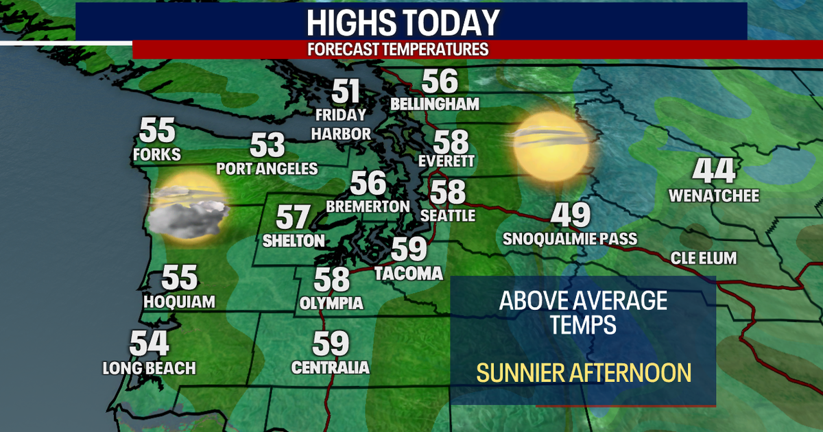 Seattle Weather: Dry end to week before rain returns Saturday