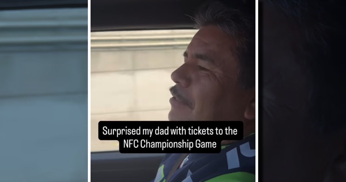 Viral video: Son surprises Seattle Seahawks superfan dad with NFC championship tickets