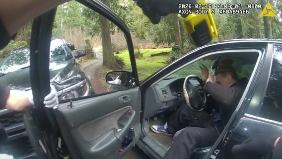 Video shows arrest of WA car prowl suspect who tried to flee