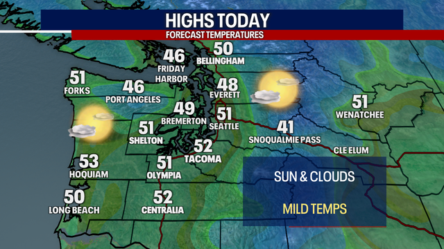 Seattle weather: Chilly mornings, sunny skies into afternoon over weekend