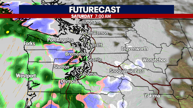 Seattle weather: Morning mix, lowland rain, mountain snow and breezy Saturday