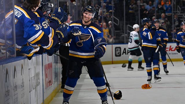 Dylan Holloway scores hat trick as Seattle Kraken lose 5-1 to Blues