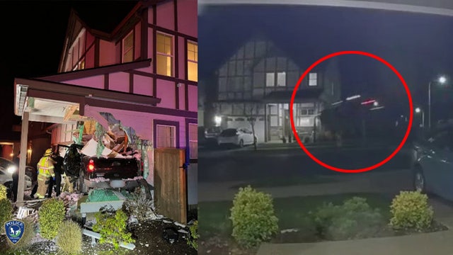 Video shows truck fly 100 feet into the air, crash into a house in Tigard, OR