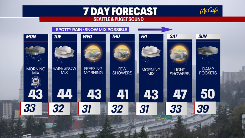“출근길 눈 가능성”…서부 워싱턴 저지대에 진눈깨비 예보