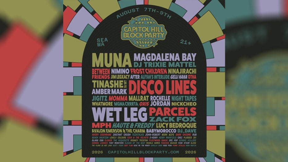 Capitol Hill Block Party full lineup 2026