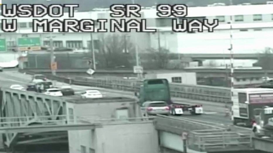 Two lanes of the northbound SR-99 First Avenue Bridge in Seattle are closed until further notice following a recent inspection. The Washington State Department of Transportation issued a travel advisory at 11 p.m. Wednesday and reduced the speed limit on the bridge to 25 mph. Engineers will return Thursday to continue the assessment as drivers are warned to expect delays.