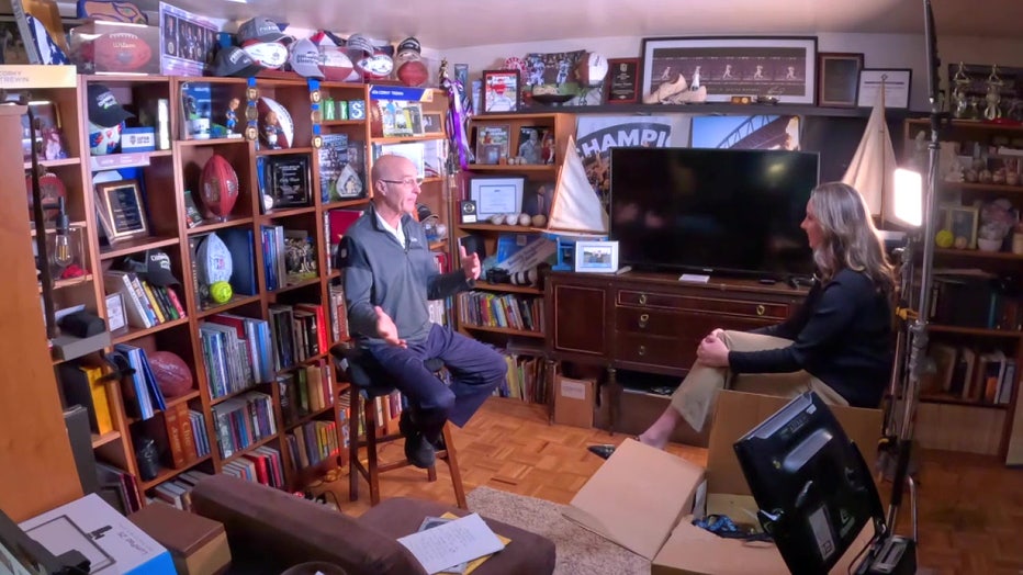 Corky Trewin in his home office