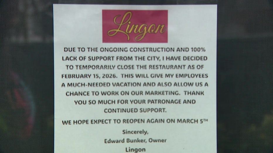 Lingon Sign On Restaurant Closing