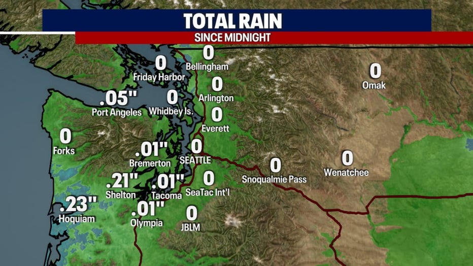 Seattle weather total rain forecast