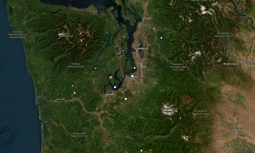2.9-magnitude earthquake reported on WA's Key Peninsula