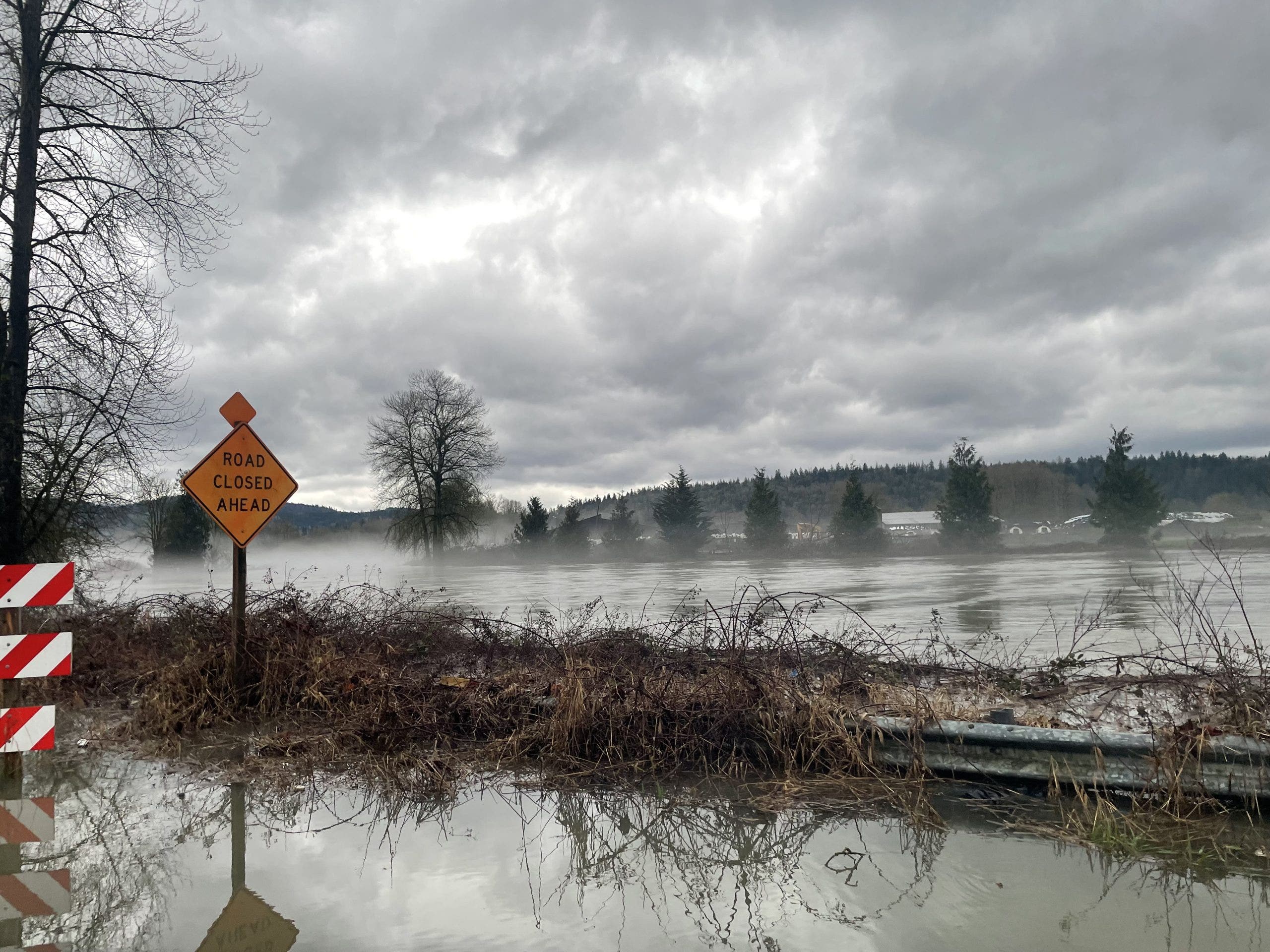 Floodwaters near Carnation, WA could again turn the town into an island