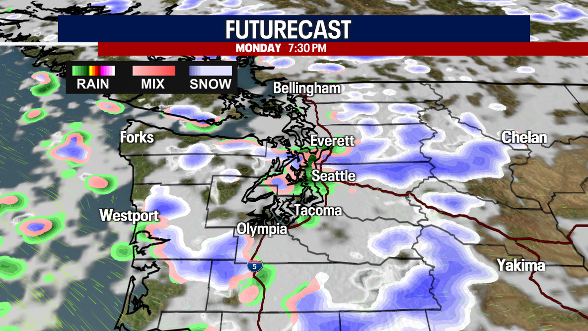 Seattle weather: Rain/snow mix this week