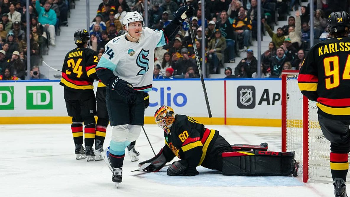 Bobby McMann scores twice in Seattle debut as Kraken beat Canucks 5-2