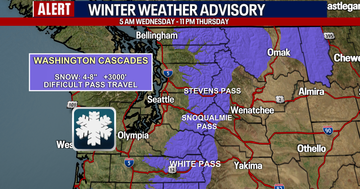 Wet, breezy and mountain snow showers Wednesday | FOX 13 Seattle