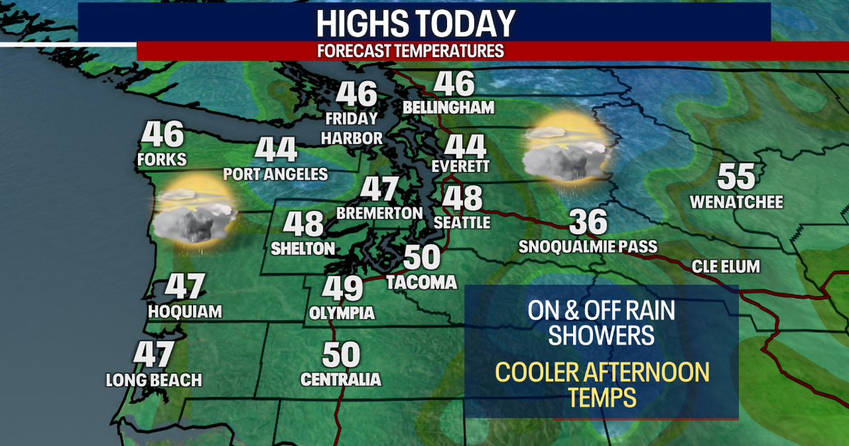 Seattle weather: Sunday showers and mountain snow