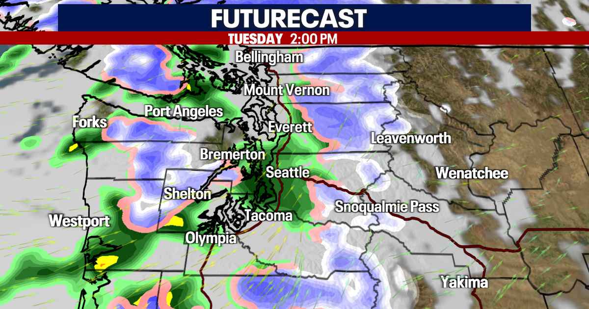 Seattle weather: Lowland wintry mix possible early Tuesday