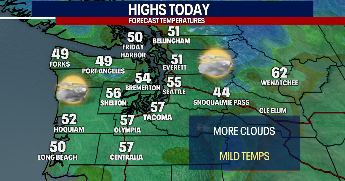 Seattle weather: More clouds and dry Saturday, showers return Sunday