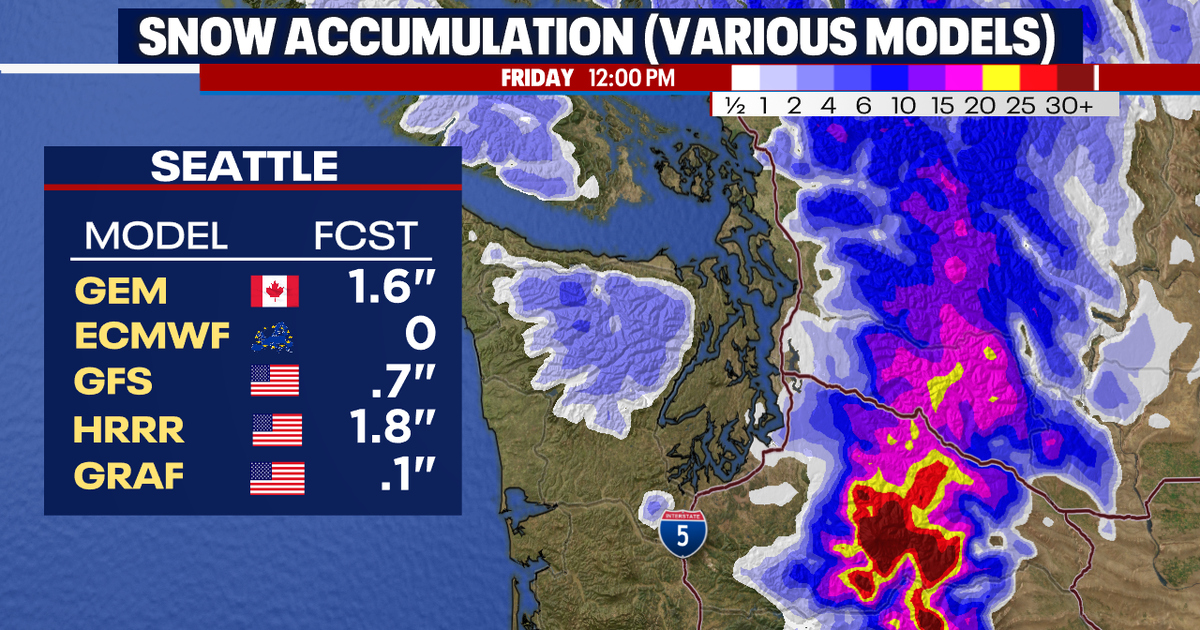 Spotty lowland snow Friday morning | FOX 13 Seattle