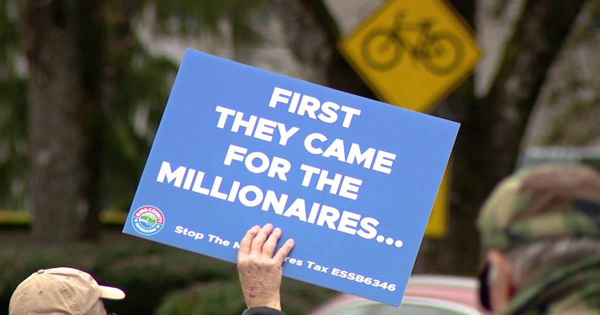 Dozens rally against WA ‘millionaires tax’ bill in Olympia