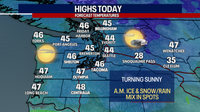 Seattle weather: rain/snow mix in the foothills