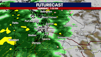 Seattle weather: Heavy rain at times Thursday, flood watch continues