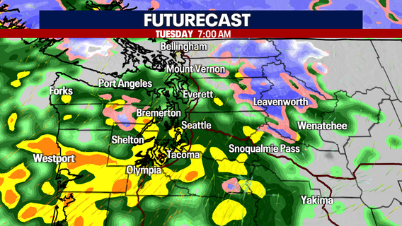 Seattle weather: Wet start to Tuesday with breezy winds