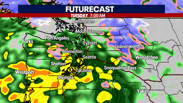 Seattle weather: Wet start to Tuesday with breezy winds