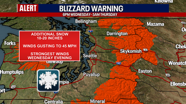 WA mountains brace for Blizzard Warning, heavy snow, avalanche danger