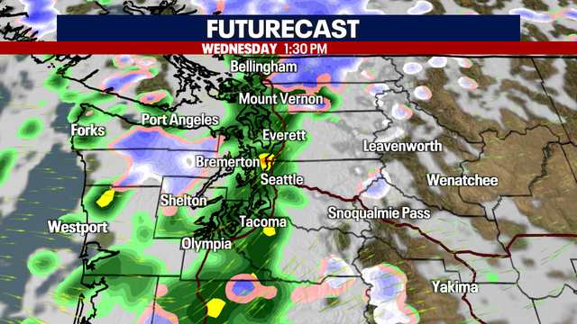 Seattle weather: Scattered showers Wednesday, snow for north Cascades