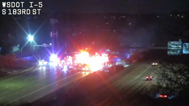 Northbound I-5 reopens after crash near SeaTac, WA