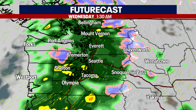 Seattle weather: Rain, mountain snow ramp up Wednesday