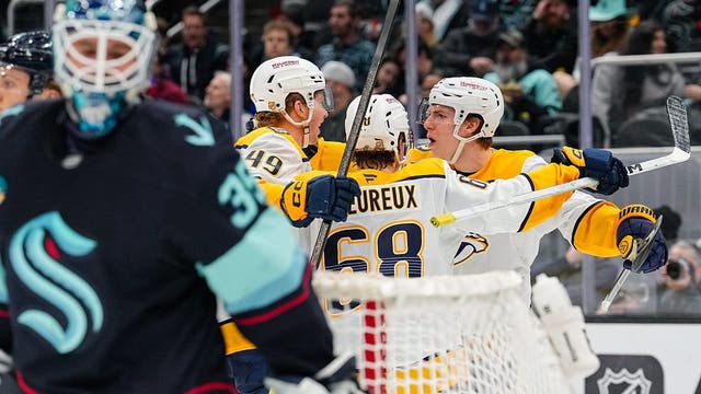 Seattle Kraken blow two-goal lead, lose 4-2 to Predators