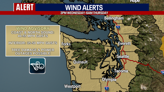 Seattle weather: Wet and windy Wednesday, Cascade blizzard