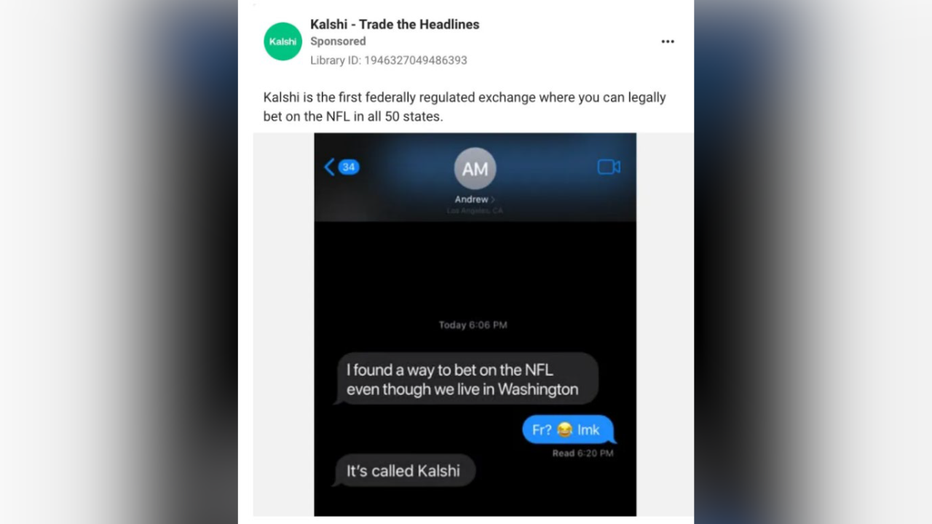 Kalshi Washington Advertisement