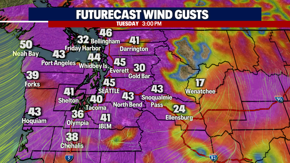 Winds Tuesday