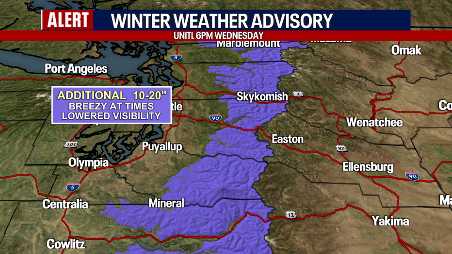 Winter weather advisory for the Cascade passes.