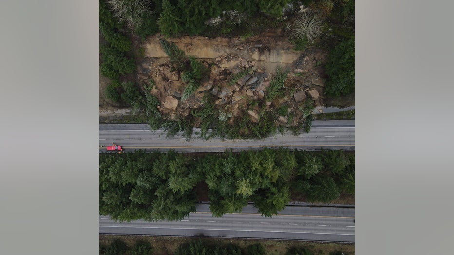 Northbound I-5 Landslide In Bellingham
