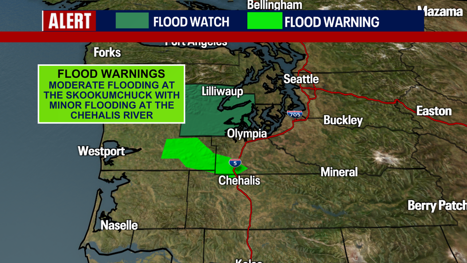 Flood watches on a few rivers beginning Monday.