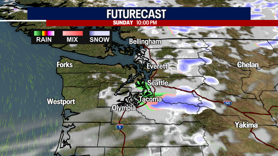 Seattle weather stays mostly quiet overnight with increasing clouds moving into the region.