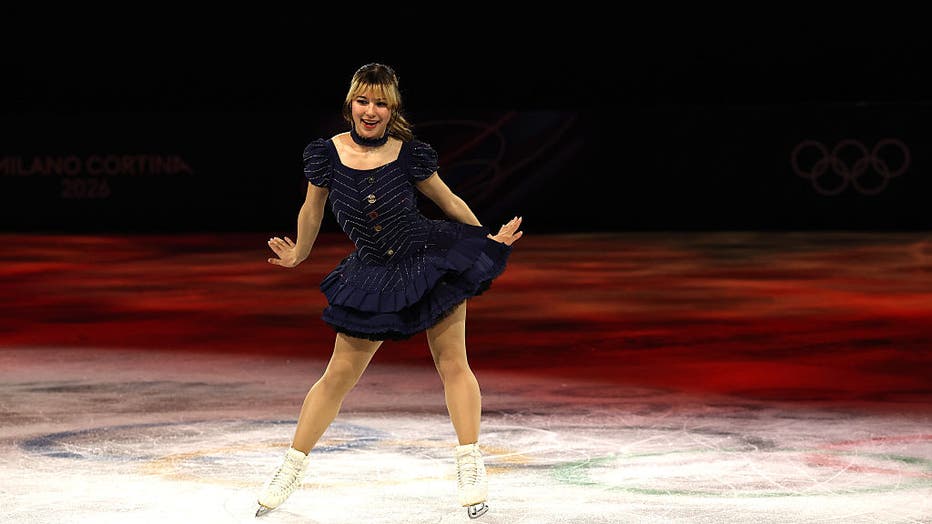 MILAN, ITALY - FEBRUARY 21: Alysa Liu of Team United States performs in the Women Single Skating routine during a Figure Skating Exhibition Gala on day fifteen of the Milano Cortina 2026 Winter Olympic games at Milano Ice Skating Arena on February 21, 2026 in Milan, Italy. 